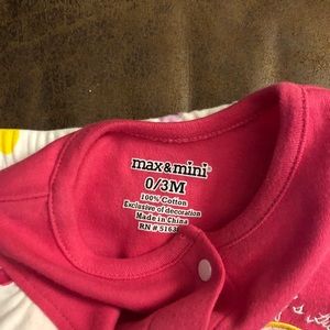 Max Mini Matching Sets Baby Girls Sz 03m 2pc Outfit Nwt Poshmark